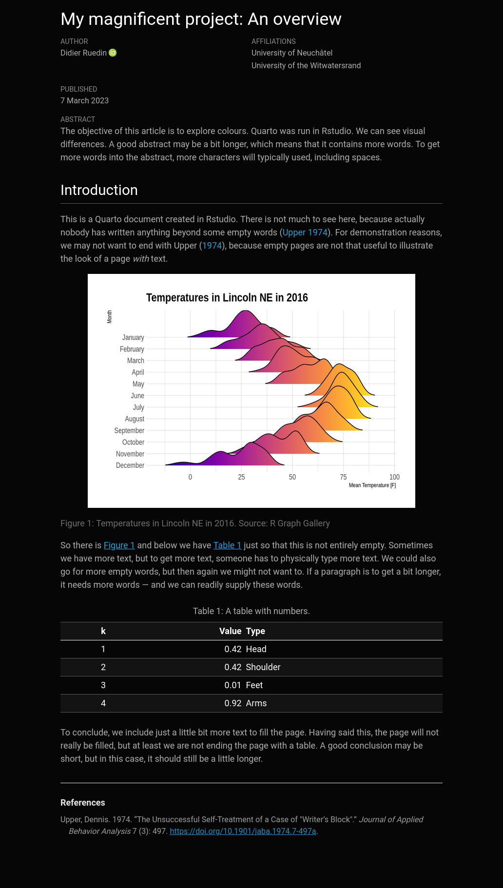 Example page of Quarto HTML theme Cyborg